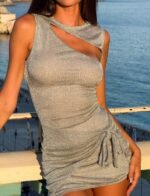 AZELMA DRESS - SILVER : SILVER - Image 6