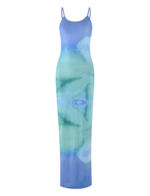 ARDON MAXI DRESS - BLUE : MACRO FLORAL : BLUE HIBISCUS - Image 8
