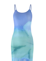 ARDON MAXI DRESS - BLUE : MACRO FLORAL : BLUE HIBISCUS - Image 10