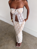 KAROLINA TOP - WHITE : WHITE LACE - Image 3