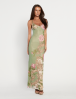 JULIANNA DRESS - GREEN : FLORAL : ROCCOCO FLORAL - Image 2