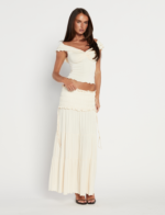 DENALI MAXI SKIRT - NEUTRAL : BONE - Image 5