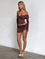 DENALI MINI SKIRT - CHOCOLATE - Image 5