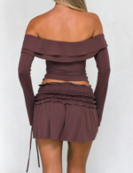 DENALI MINI SKIRT - CHOCOLATE - Image 4