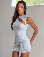 AZELMA DRESS - SILVER : SILVER - Image 4