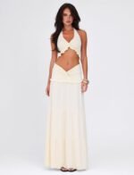 KATYA MAXI SKIRT - WHITE : CREAM - Image 6