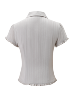 VALERIE SHORT SLEEVE SHIRT - GREY - Image 8