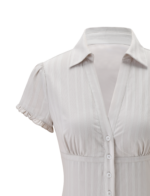 VALERIE SHORT SLEEVE SHIRT - GREY - Image 9