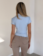 VALERIE SHORT SLEEVE SHIRT - BABY BLUE - Image 5
