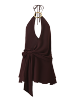 INDIGO MINI DRESS 2.0 - CHOCOLATE - Image 10
