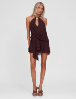 INDIGO MINI DRESS 2.0 - CHOCOLATE - Image 6