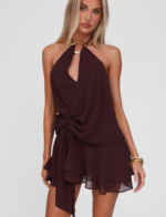 INDIGO MINI DRESS 2.0 - CHOCOLATE - Image 8