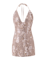 ZANA MINI DRESS - GOLD - Image 8
