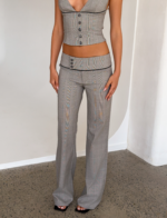 TERESIA PANT - GREY CHECK - Image 2