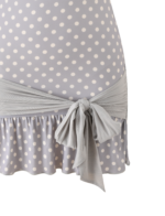 TOVE MINI DRESS - DOVE GREY AND CREAM DOT - Image 10