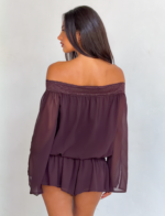 TESSIE PLAYSUIT - BROWN - Image 6
