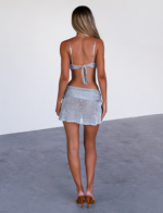 ISATANA MINI SKIRT - SILVER - Image 6
