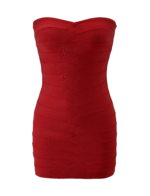 NIYA BANDAGE DRESS - RED - Image 7