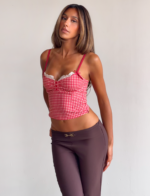 EMMALINE BUSTIER - RED GINGHAM - Image 3