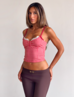 EMMALINE BUSTIER - RED GINGHAM - Image 2