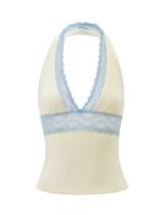CALINA PLUNGE LACE TOP - CREAM - Image 5