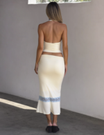 CALINA PLUNGE LACE TOP - CREAM - Image 3