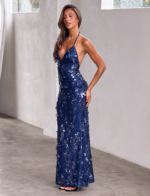 ZANA MAXI DRESS - NAVY - Image 5