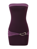 EOS MINI DRESS - AUBERGINE AND IRIS - Image 6