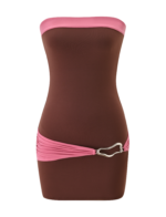 EOS MINI DRESS - ESPRESSO AND ROSE - Image 5