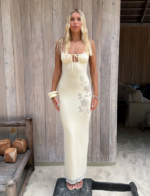 OPHELIA MAXI DRESS - CREAM - Image 7
