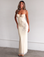 OPHELIA MAXI DRESS - CREAM - Image 3