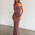 IOLLA STRAPLESS MAXI DRESS - MOCHA