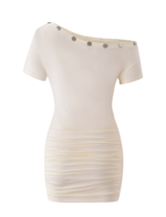 MARITA MINI DRESS - CREAM - Image 8