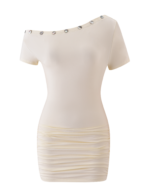 MARITA MINI DRESS - CREAM - Image 7