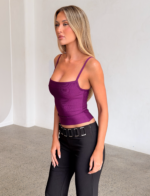 MIDORI BANDAGE TOP - PLUM - Image 2