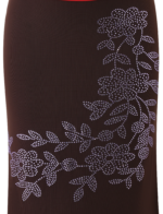 SERAH DIAMANTE MIDI SKIRT - CHOCOLATE - Image 9
