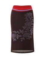 SERAH DIAMANTE MIDI SKIRT - CHOCOLATE - Image 7