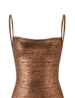 MIDORI METALLIC MINI BANDAGE DRESS - BRONZE - Image 11