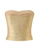 NIYA METALLIC BANDAGE TOP - GOLD - Image 8