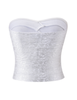NIYA METALLIC BANDAGE TOP - LIQUID SILVER - Image 9