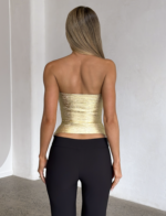 NIYA METALLIC BANDAGE TOP - GOLD - Image 4