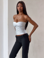 NIYA METALLIC BANDAGE TOP - LIQUID SILVER - Image 4