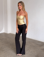 NIYA METALLIC BANDAGE TOP - GOLD - Image 5
