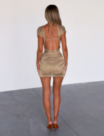 ZOSIA MINI DRESS - GOLD - Image 5
