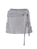 ISATANA MINI SKIRT - SILVER - Image 8
