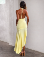 LILIE MIDI DRESS - BUTTER YELLOW - Image 2