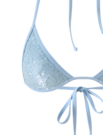 SOLAS SEQUIN BIKINI TOP - SKY BLUE - Image 9