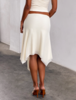 JUNA MIDI SKIRT - CREAM - Image 8