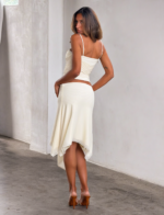 JUNA MIDI SKIRT - CREAM - Image 5