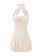 LYRA MINI DRESS - CREAM - Image 9